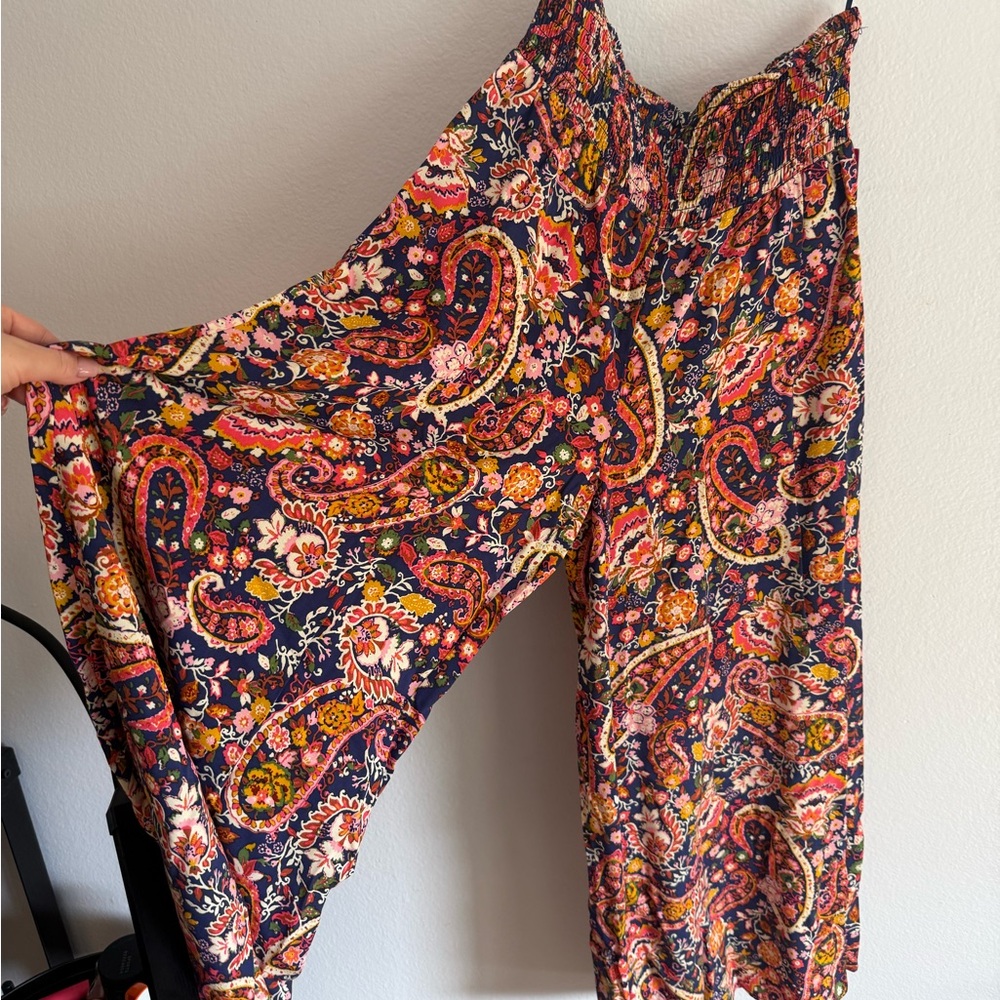 Vince Camuto Multicolor Paisley Wide-Leg Pants